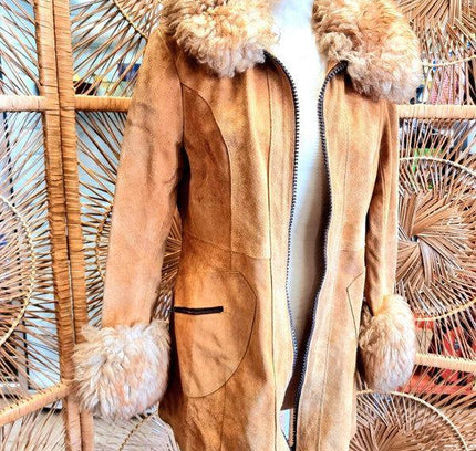 Vintage 70's Suede Afghan Coat - Yatva