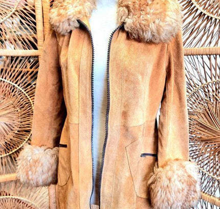 Vintage 70's Suede Afghan Coat - Yatva