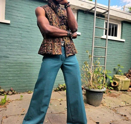 Vintage 70s Trevira Bell - bottom Trousers - Yatva