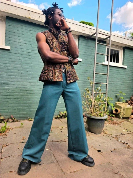 Vintage 70s Trevira Bell - bottom Trousers - Yatva