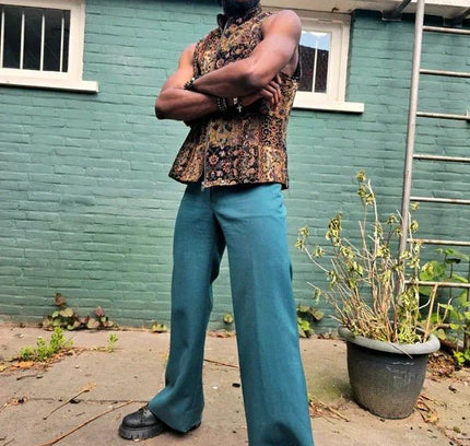 Vintage 70s Trevira Bell - bottom Trousers - Yatva