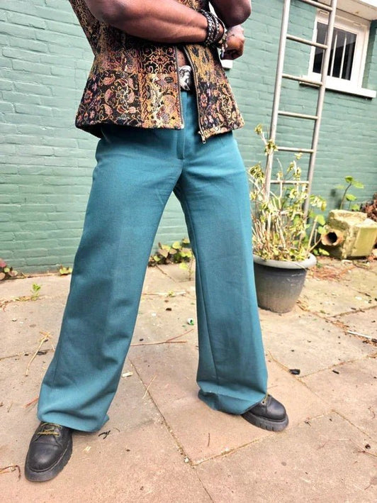 Vintage 70s Trevira Bell - bottom Trousers - Yatva