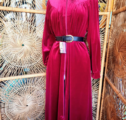 Vintage 70's Triumph Towel Robe Dressing Coat - Yatva