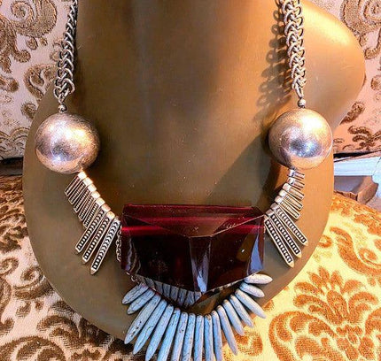 Vintage 70's/80's Art Deco Necklace - Yatva