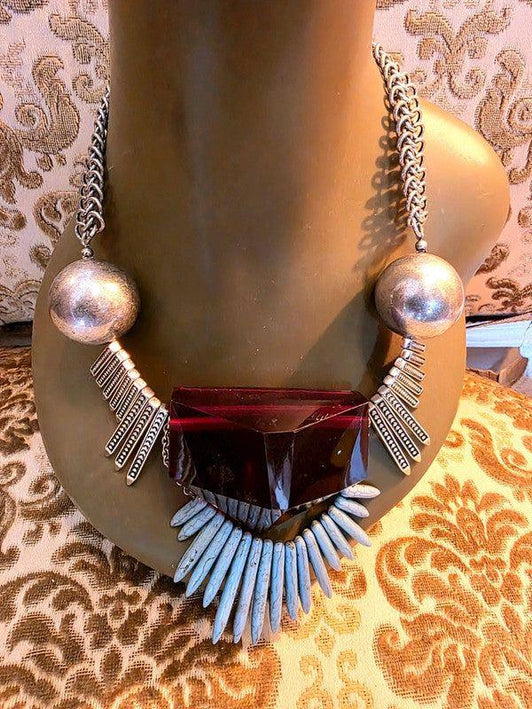 Vintage 70's/80's Art Deco Necklace - Yatva
