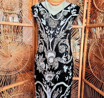 Vintage 70's/80's Frank Usher Sequin Dress - Yatva