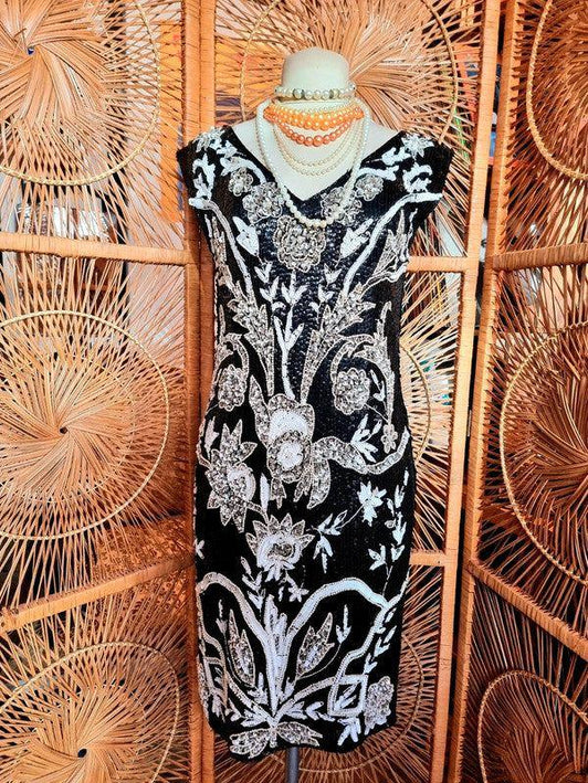 Vintage 70's/80's Frank Usher Sequin Dress - Yatva