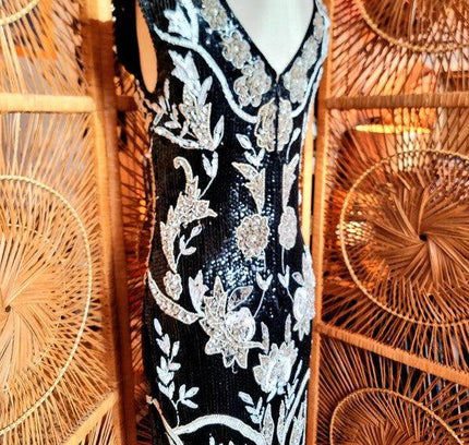 Vintage 70's/80's Frank Usher Sequin Dress - Yatva