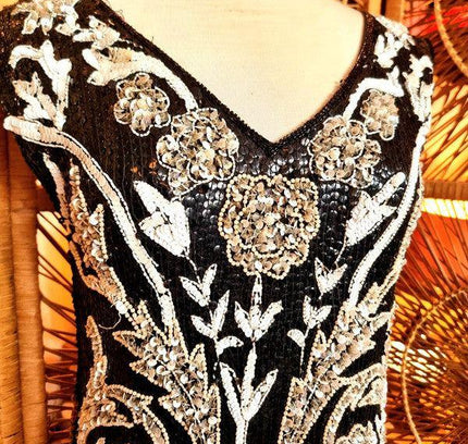Vintage 70's/80's Frank Usher Sequin Dress - Yatva