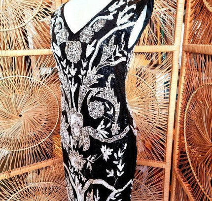 Vintage 70's/80's Frank Usher Sequin Dress - Yatva