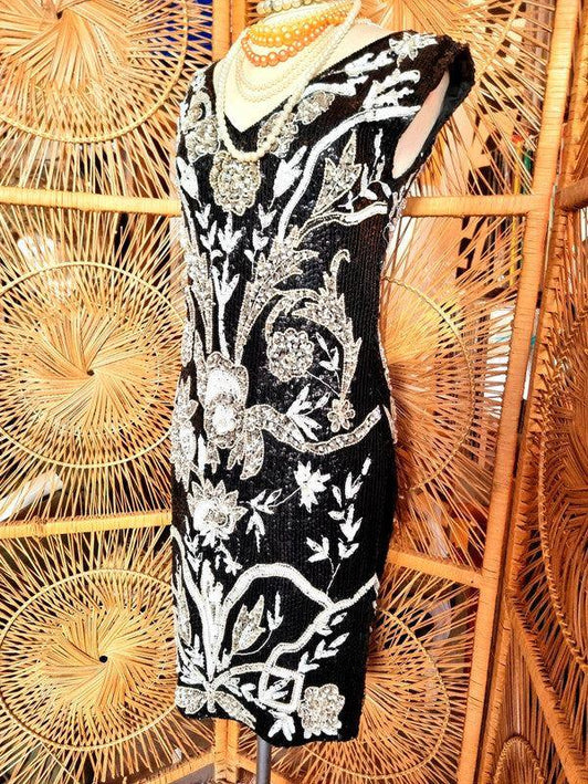 Vintage 70's/80's Frank Usher Sequin Dress - Yatva