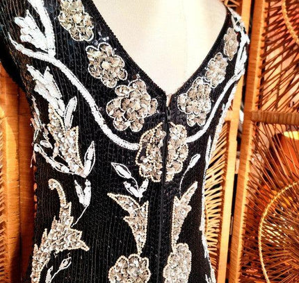 Vintage 70's/80's Frank Usher Sequin Dress - Yatva