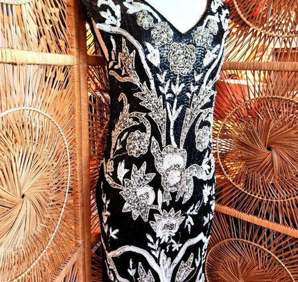 Vintage 70's/80's Frank Usher Sequin Dress - Yatva