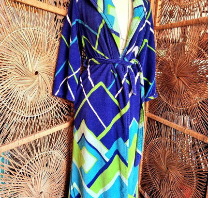 Vintage 70s/80s Vossen Model Towel Robe Dressing Coat - Yatva