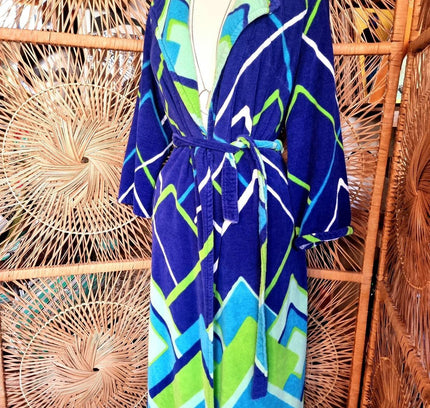 Vintage 70s/80s Vossen Model Towel Robe Dressing Coat - Yatva