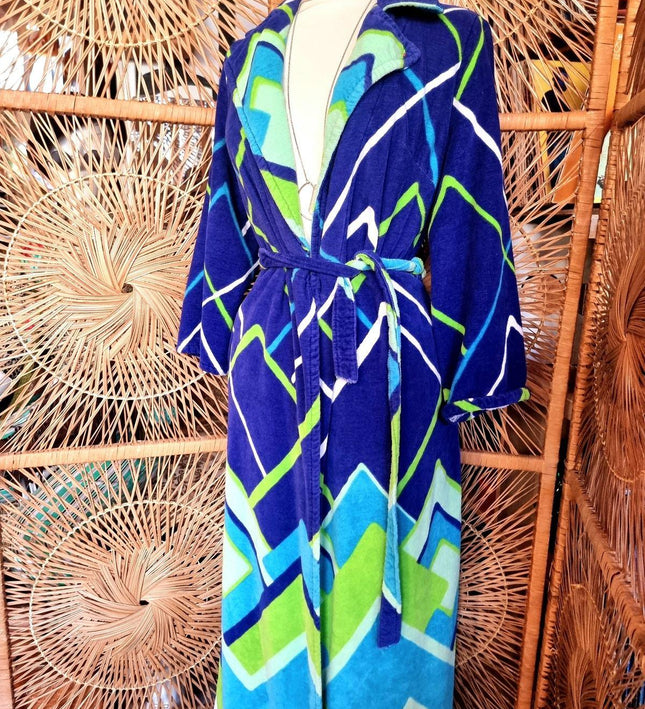 Vintage 70s/80s Vossen Model Towel Robe Dressing Coat - Yatva