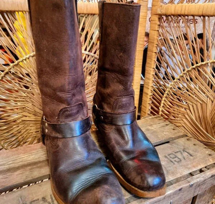 Vintage 70s/80s Western Pull Up Boots - Yatva