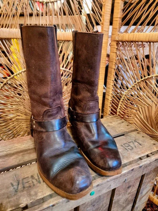 Vintage 70s/80s Western Pull Up Boots - Yatva