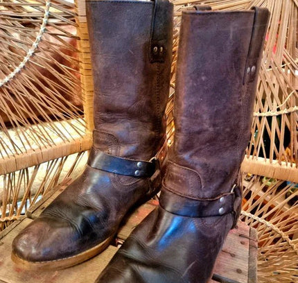 Vintage 70s/80s Western Pull Up Boots - Yatva
