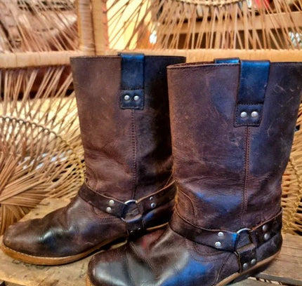 Vintage 70s/80s Western Pull Up Boots - Yatva
