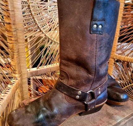 Vintage 70s/80s Western Pull Up Boots - Yatva