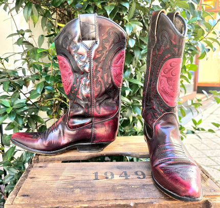 Vintage 80's / 90's Best of West Leather Cowboy Boots - Yatva
