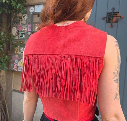 Vintage 80's / 90's C.County Fringe Waistcoat - Yatva