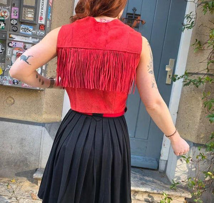 Vintage 80's / 90's C.County Fringe Waistcoat - Yatva