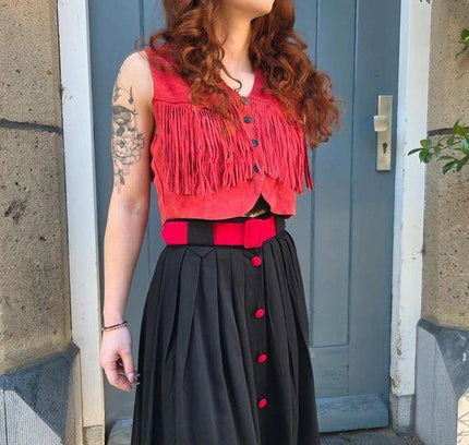 Vintage 80's / 90's C.County Fringe Waistcoat - Yatva