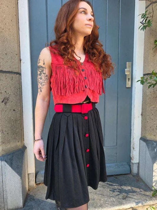 Vintage 80's / 90's C.County Fringe Waistcoat - Yatva