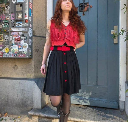Vintage 80's / 90's C.County Fringe Waistcoat - Yatva