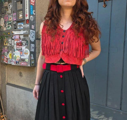 Vintage 80's / 90's C.County Fringe Waistcoat - Yatva