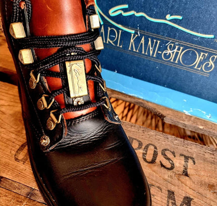 Vintage 80s / 90s Karl Kani Brown Combat Biker Ankle boots - Yatva