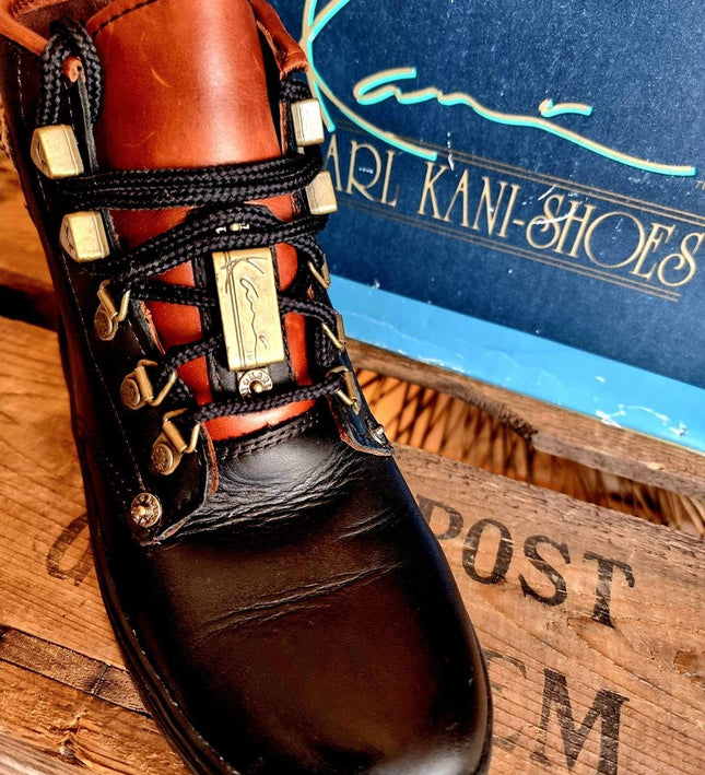 Vintage 80s / 90s Karl Kani Brown Combat Biker Ankle boots - Yatva