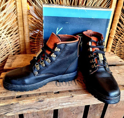 Vintage 80s / 90s Karl Kani Brown Combat Biker Ankle boots - Yatva