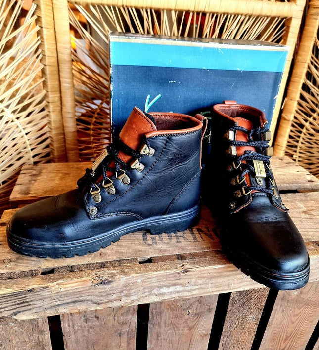 Vintage 80s / 90s Karl Kani Brown Combat Biker Ankle boots - Yatva