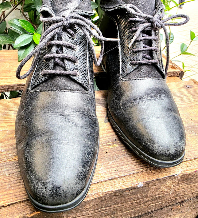 Vintage 80's / 90's Leather Ankle Boots - Yatva