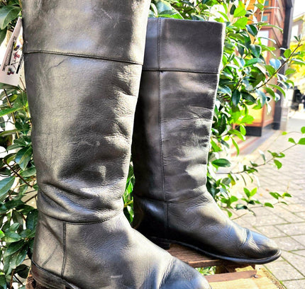 Vintage 80's / 90's Leather Pull on Boots - Yatva