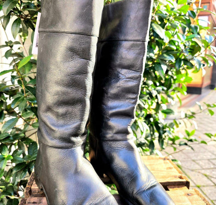 Vintage 80's / 90's Leather Pull on Boots - Yatva