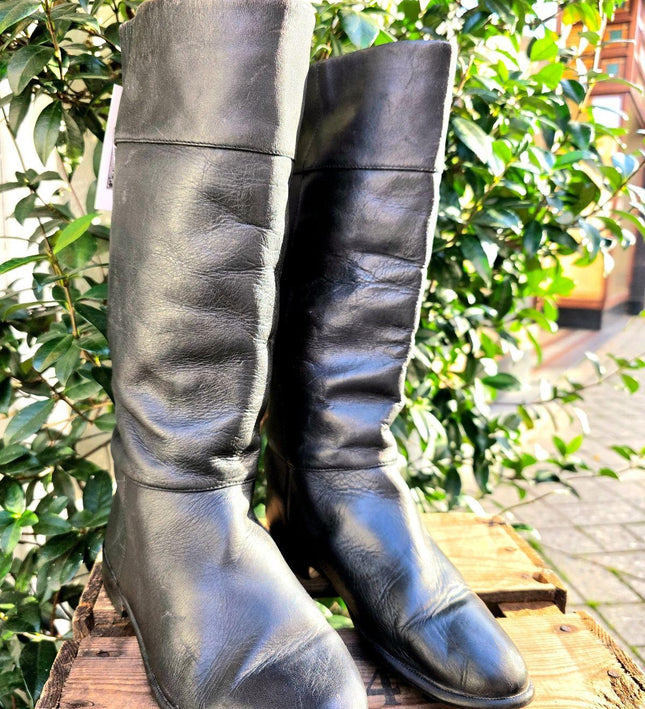 Vintage 80's / 90's Leather Pull on Boots - Yatva