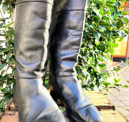 Vintage 80's / 90's Leather Pull on Boots - Yatva