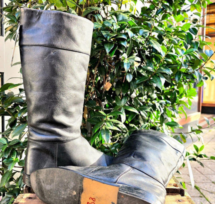 Vintage 80's / 90's Leather Pull on Boots - Yatva