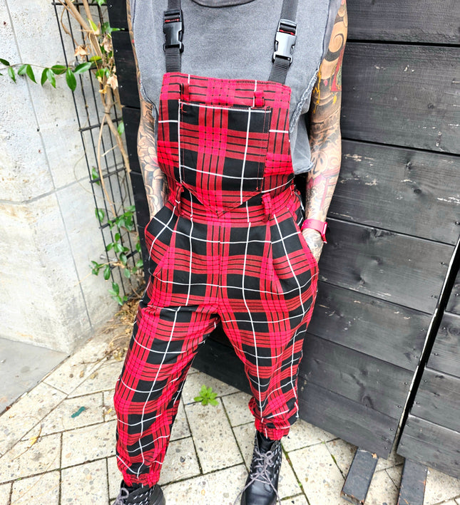 Vintage 80's/ 90's LIT Plaid Jumpsuit - Yatva