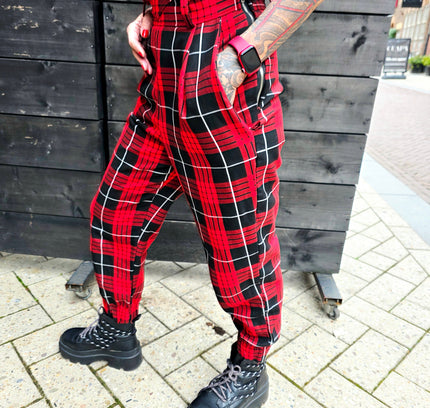 Vintage 80's/ 90's LIT Plaid Jumpsuit - Yatva