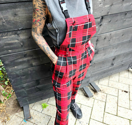 Vintage 80's/ 90's LIT Plaid Jumpsuit - Yatva