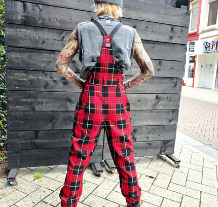 Vintage 80's/ 90's LIT Plaid Jumpsuit - Yatva