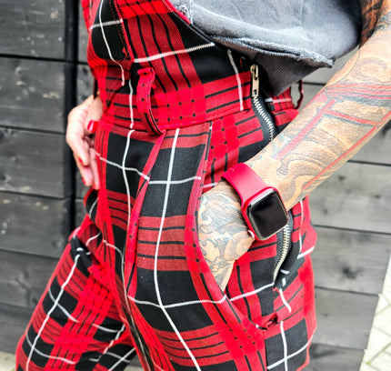 Vintage 80's/ 90's LIT Plaid Jumpsuit - Yatva