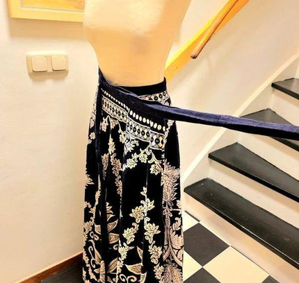 Vintage 80's / 90's Wrap Maxi Skirt - Yatva