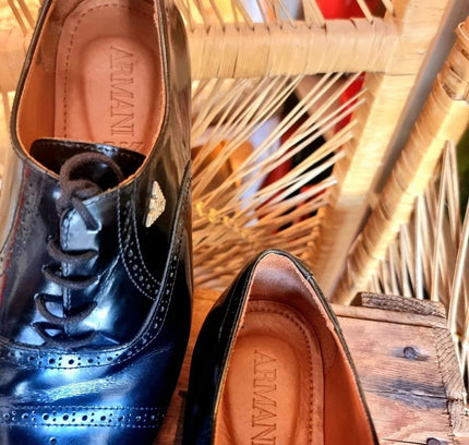 Vintage 80s Armani Brogue Shoes - Yatva