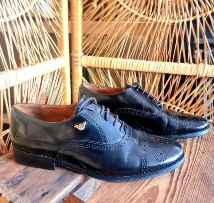 Vintage 80s Armani Brogue Shoes - Yatva